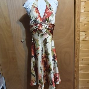 Jones New York 100% silk halter dress sz 10